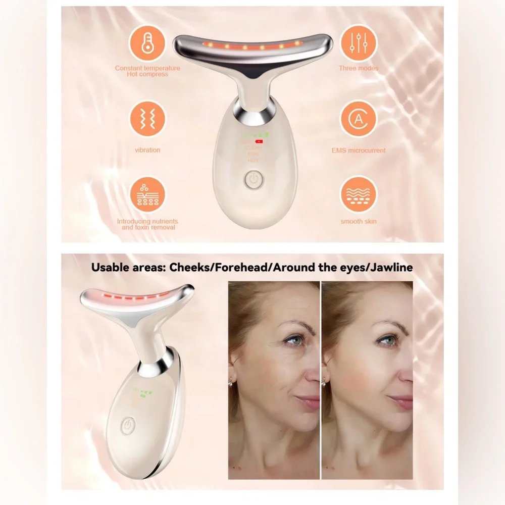 Neck Face Wrinkle Firming Removal Tool, Beauty Massager with Skin Rejuvenating